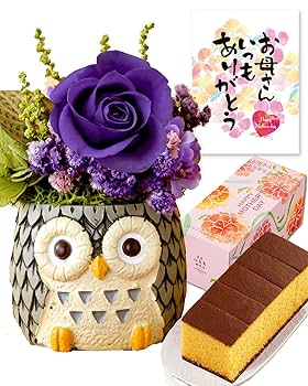 Amazon.co.jp: 長崎心泉堂 母の日 花とお菓子 プリザーブド